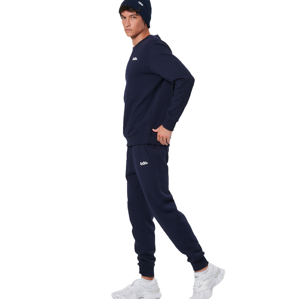 BODY ACTION Men's Fleece Sportstyle Joggers Ανδρικό Παντελόνι Φόρμας - 4
