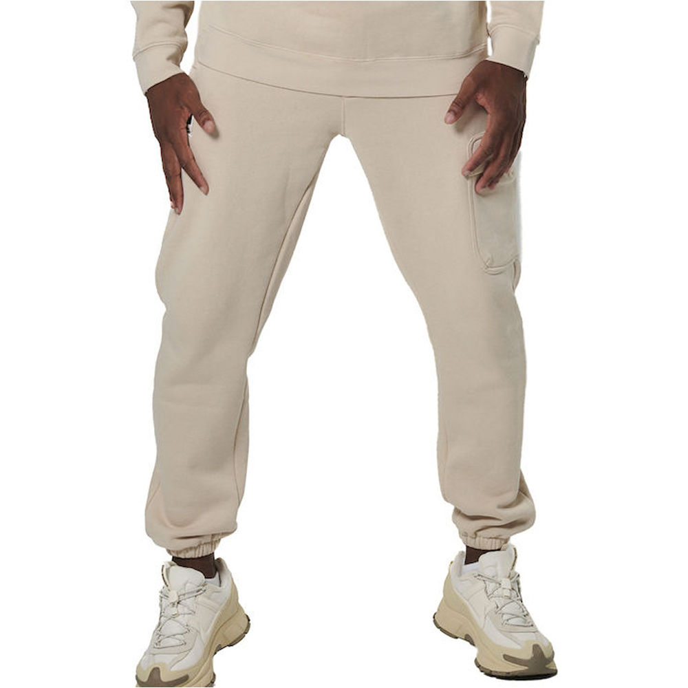 BODY ACTION Men's Cargo Joggers Ανδρικό Παντελόνι Φόρμας - Μπεζ