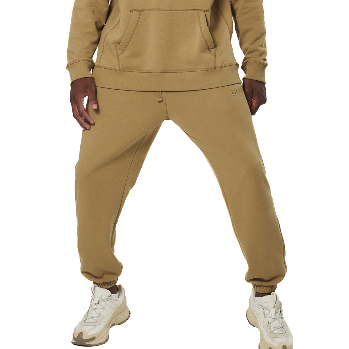 BODY ACTION Men's French Terry Jogger Ανδρικό Παντελόνι Φόρμας - Χρυσό