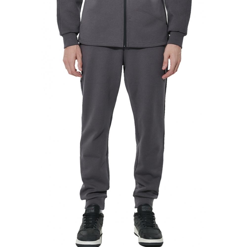 BODY ACTION Men's Scuba Knit Joggers Ανδρικό Παντελόνι Φόρμας - Γκρι