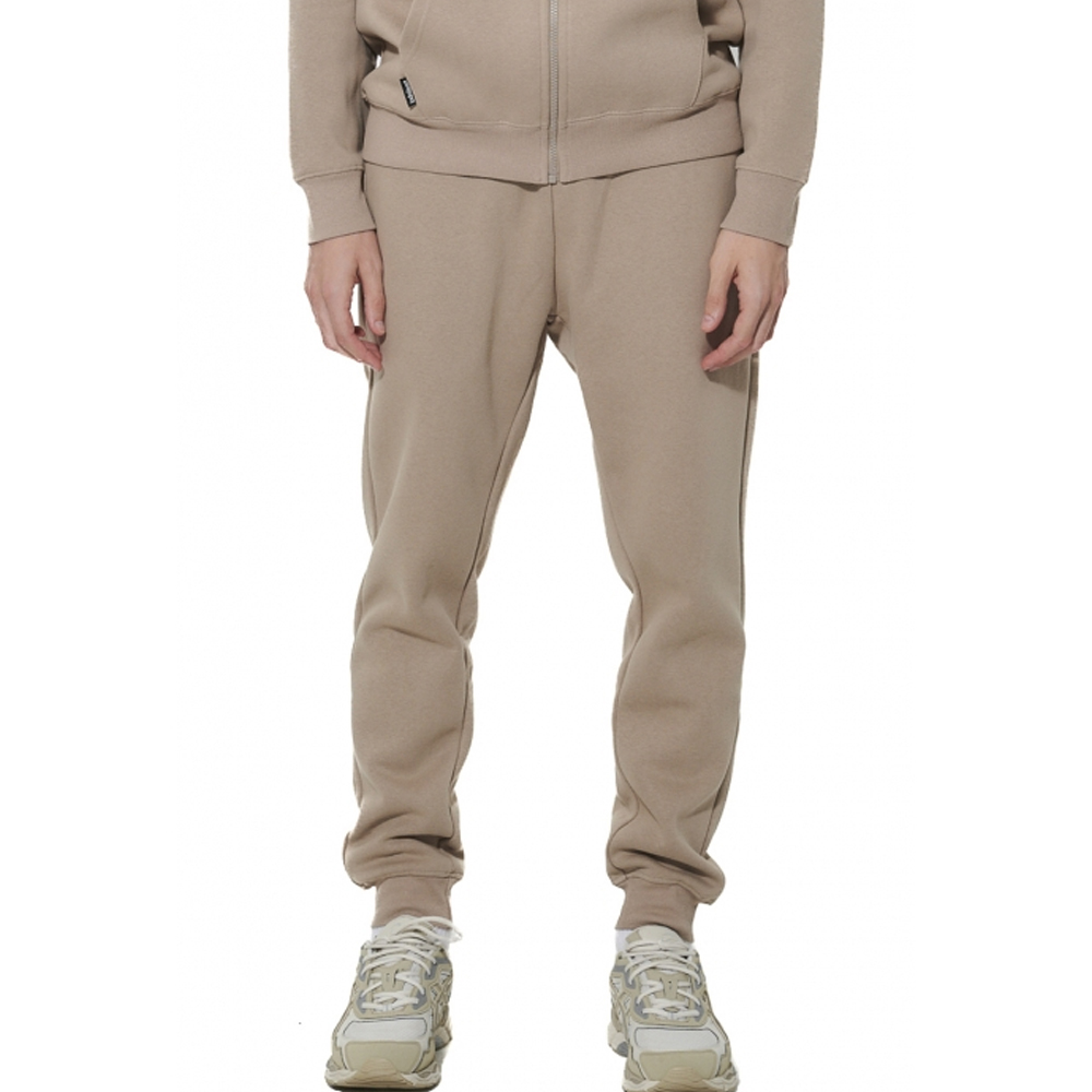 BODY ACTION Men's Athletic Fleece Joggers Ανδρικό Παντελόνι Φόρμας - Μπεζ