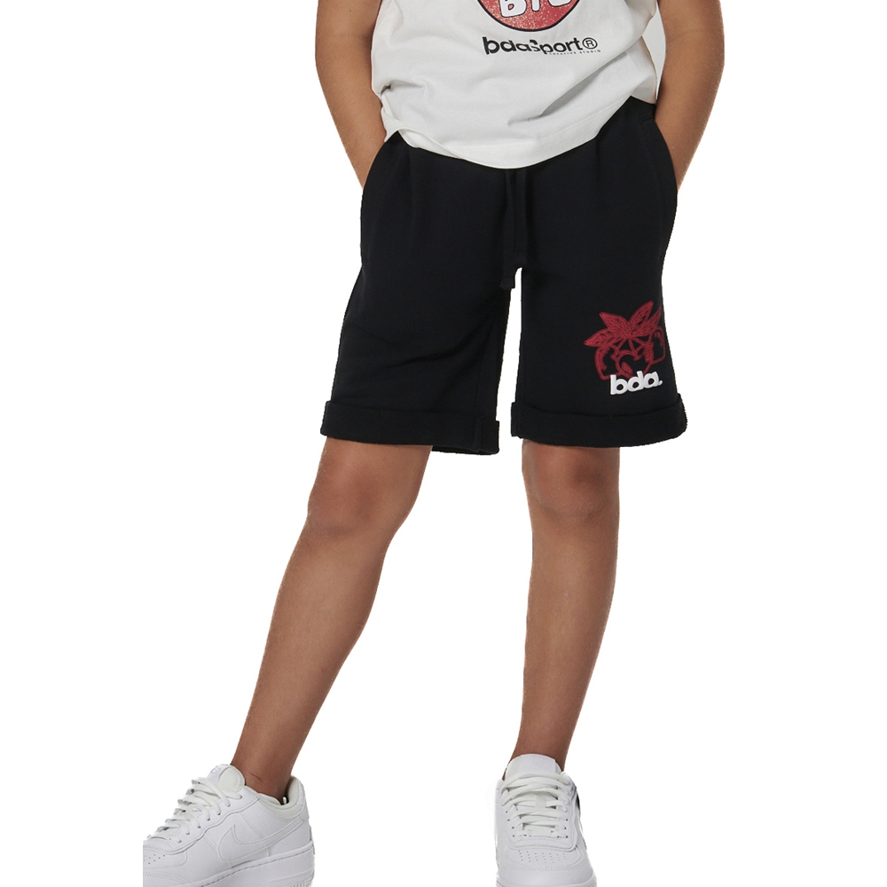 BODY ACTION Girl's French Terry Bermuda Shorts Παιδική Βερμούδα - Μαύρο