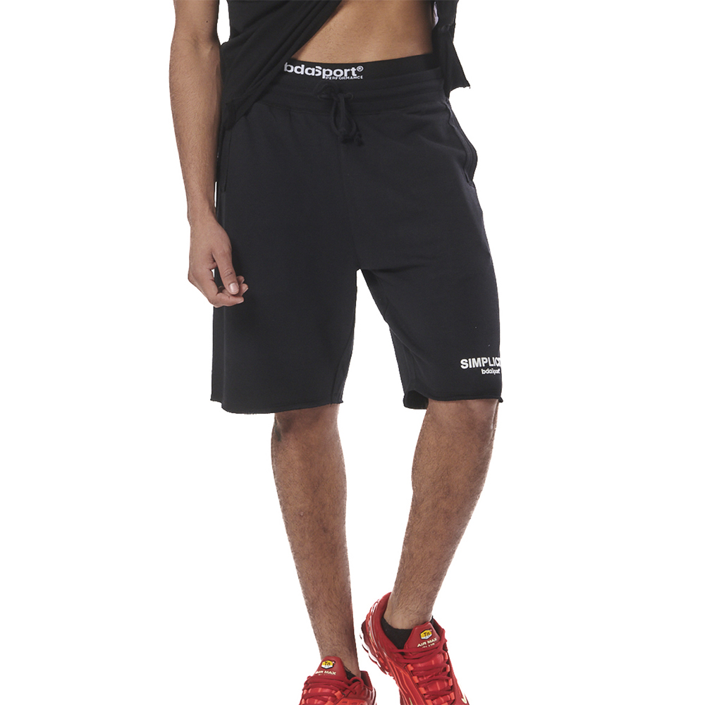 BODY ACTION Men's Raw Edje Sweat Shorts Ανδρικό Αθλητικό Σορτς - Μαύρο