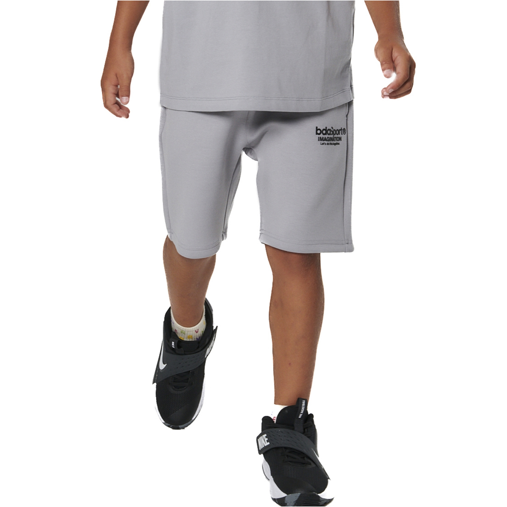 BODY ACTION Boy's Tech Fleece Bermuda Shorts Παιδική Βερμούδα - Γκρι