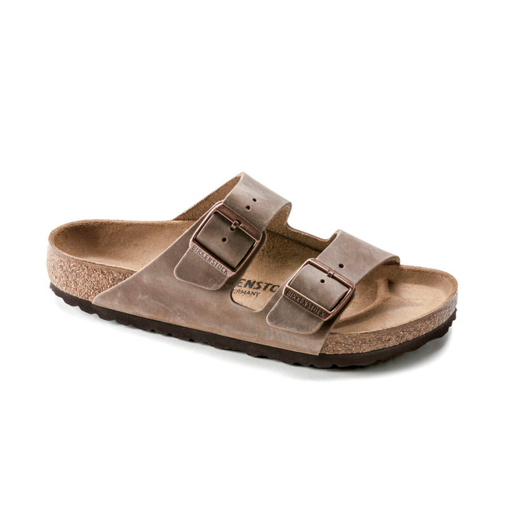 BIRKENSTOCK Leather Arizona Leoi Tabacco Brown Narrow Core Essentials Classic Adults Lea Unisex Δερμάτινες Παντόφλες - 5