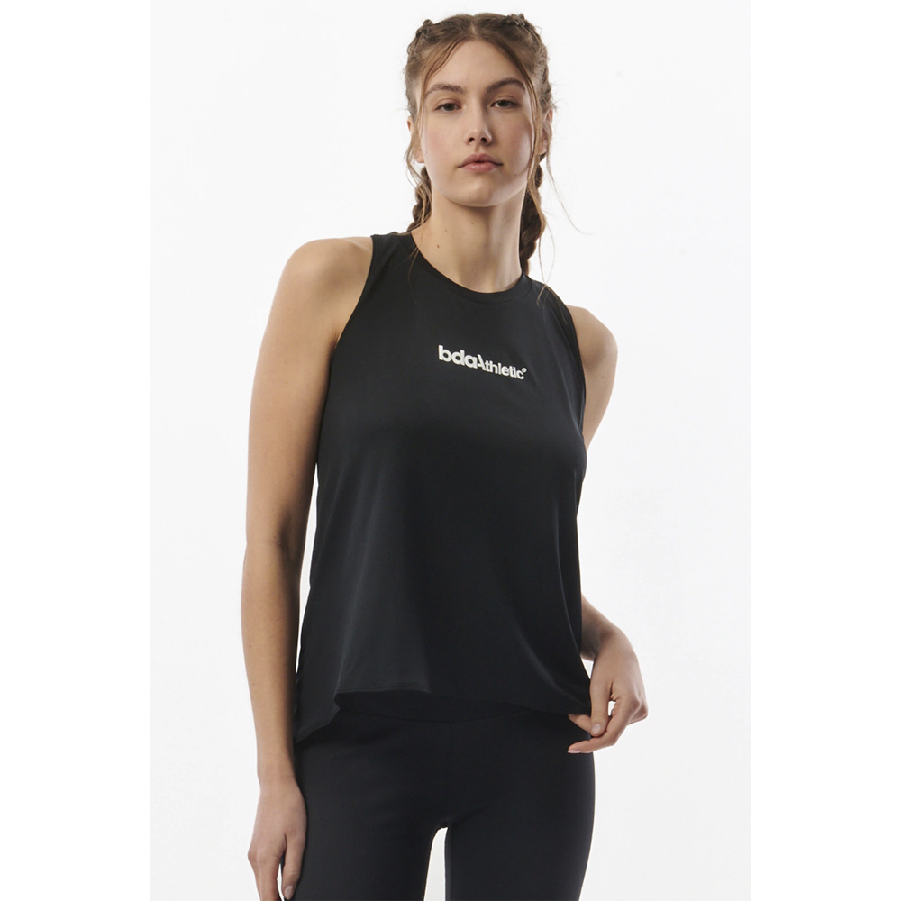 BODY ACTION Women's Athletic Performance Tank Top Γυναικείο Αμάνικο T-Shirt - Μαύρο
