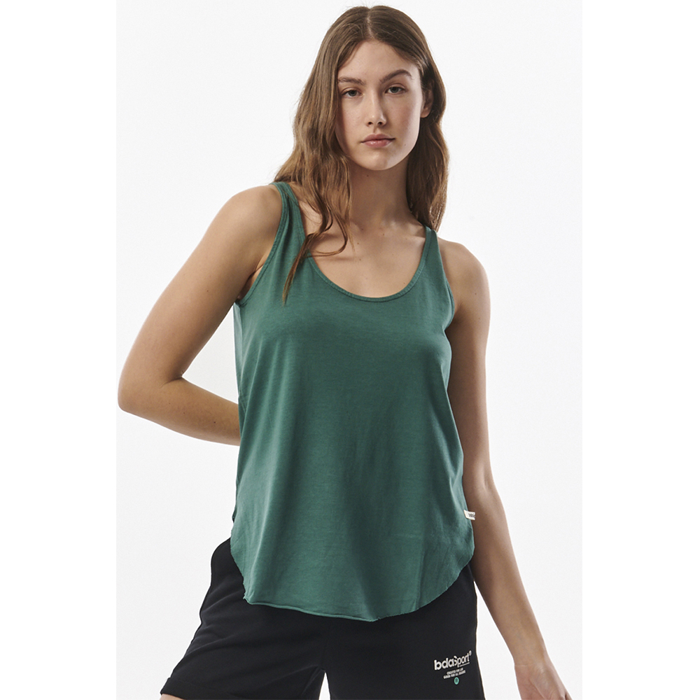 BODY ACTION Women's Natural Dye Tank Top Γυναικεία Αμάνικη Μπλούζα - Πράσινο