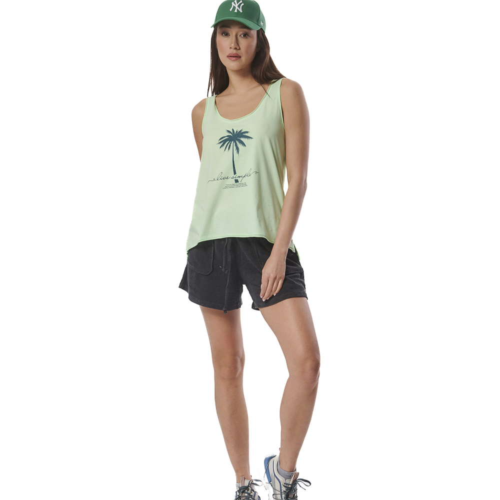 BODY ACTION Women's Regular Fit Beach Tank Top Γυναικείο Αμάνικο T-Shirt - 3