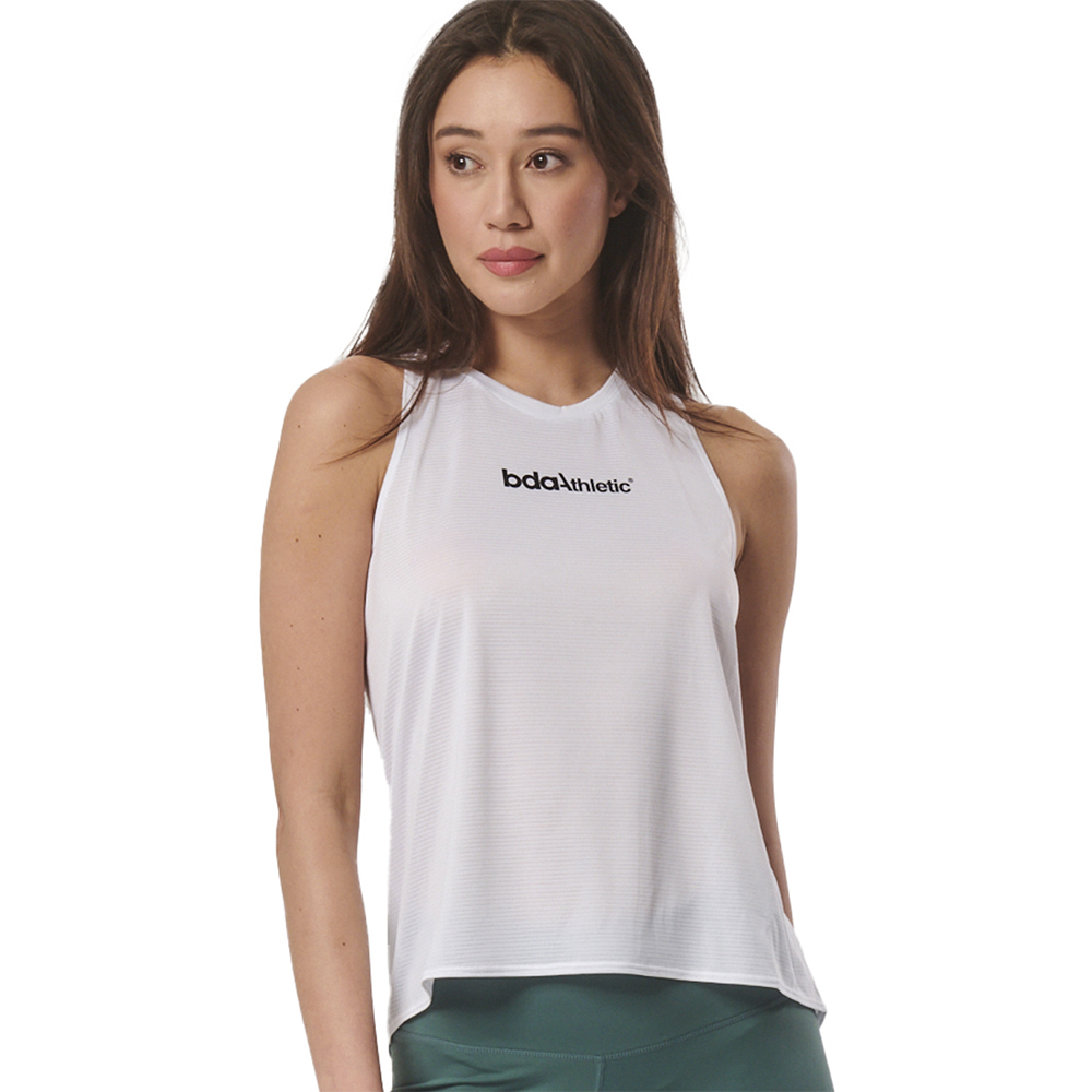 BODY ACTION Women's Athletic Trainning Tank Top Γυναικείο Αμάνικο Αθλητικό T-Shirt - Λευκό
