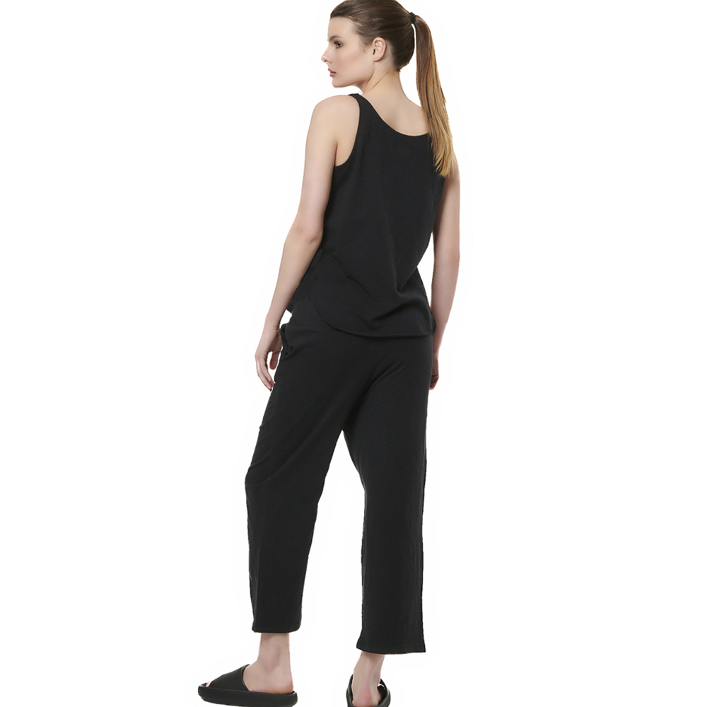 BODY ACTION Natural Dye Slub Tank Top Γυναικείο Αμάνικο T-Shirt  - 2