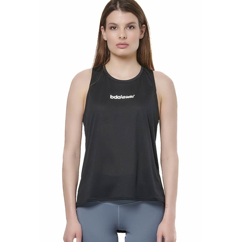 BODY ACTION Training Tank Top Γυναικείο Αμάνικο T-Shirt  - Μαύρο