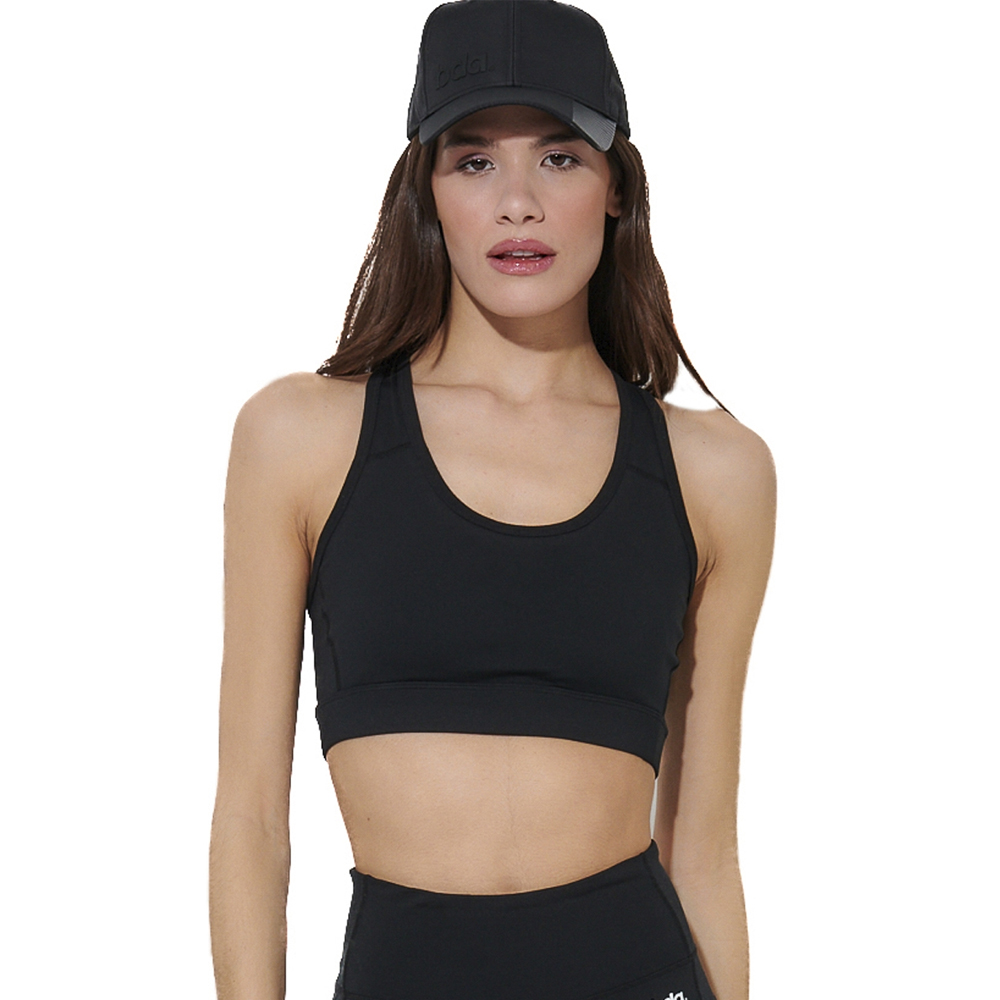 BODY ACTION Women's Raceback  Sports Bra Γυναικείο Μπουστάκι - Μαύρο