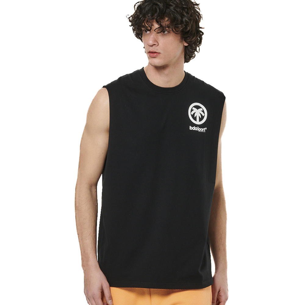 BODY ACTION Classic Tank Tee Ανδρικό Αμάνικο T-Shirt  - Μαύρο
