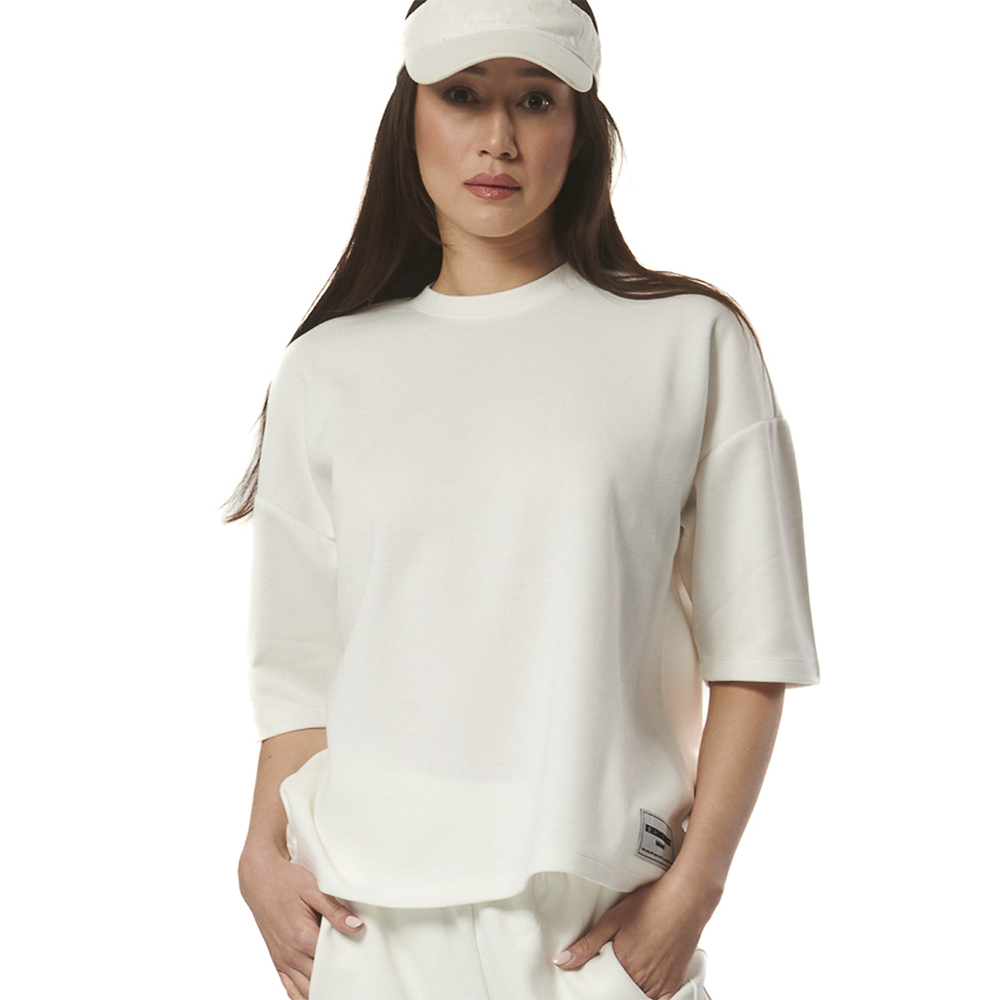 BODY ACTION Women's Lifestyle Oversized T-Shirt Γυναικείο T-Shirt - Λευκό
