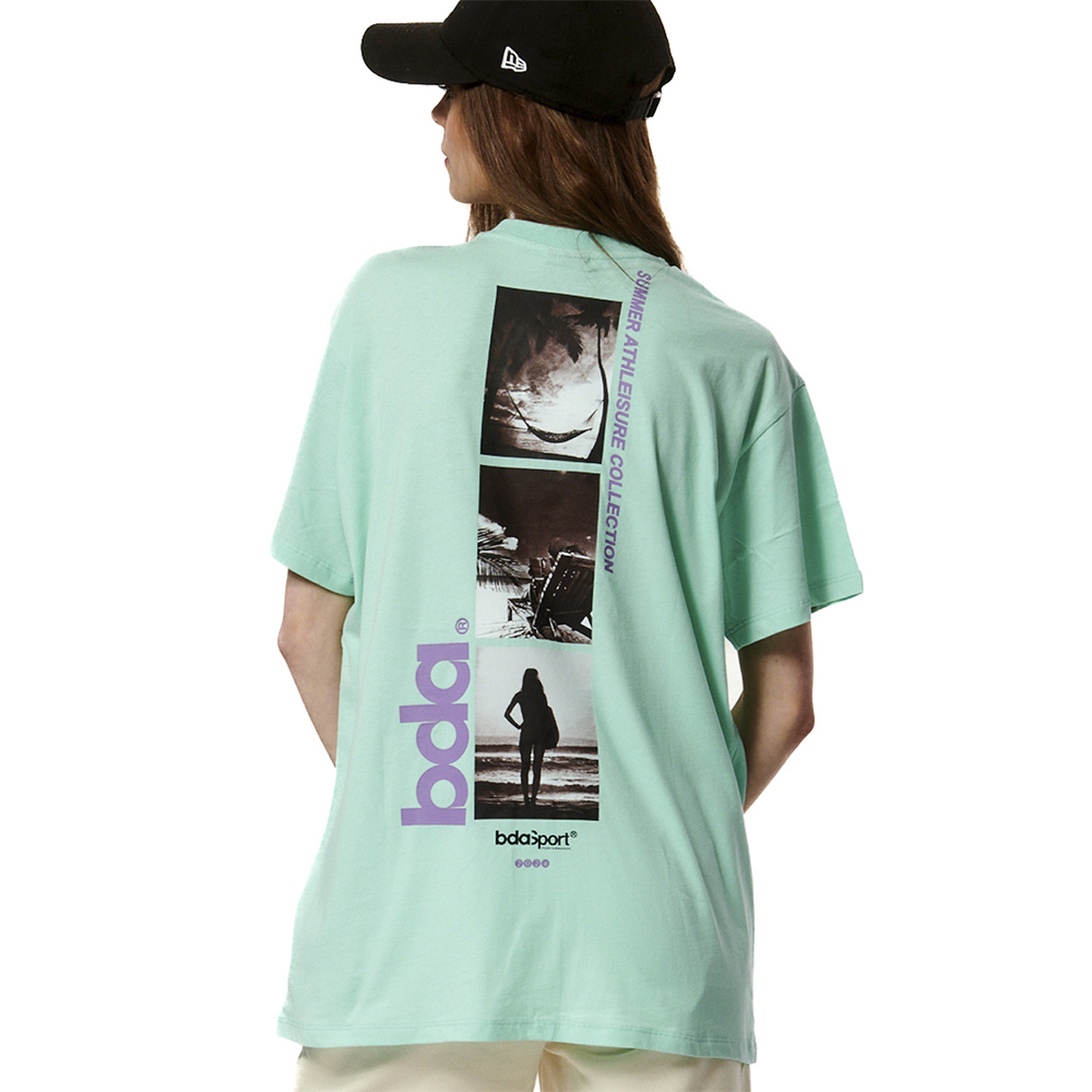 BODY ACTION Women's Oversized Tee with Print Γυναικείο T-Shirt - 2