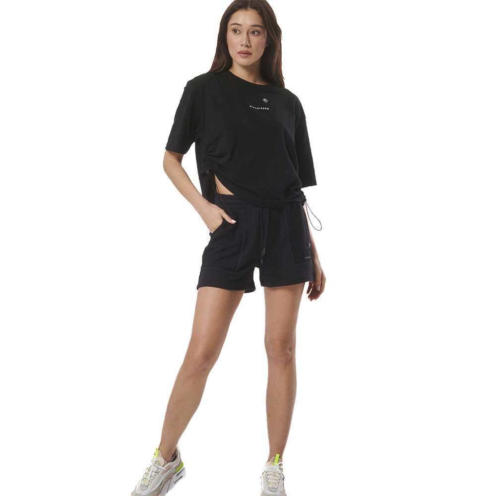 BODY ACTION Women's Drawcords Loose Tee Γυναικείο T-Shirt με ρυθμιζόμενα κορδόνια - 4