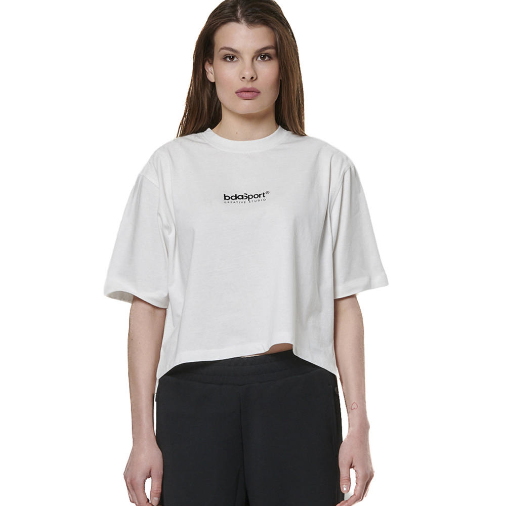 BODY ACTION Relaxed Fit T-Shirt Γυναικείο T-Shirt  - Λευκό