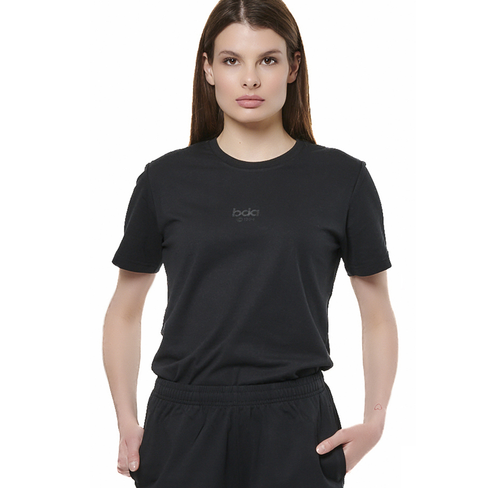 BODY ACTION Classic Tee Γυναικείο T-Shirt  - Μαύρο