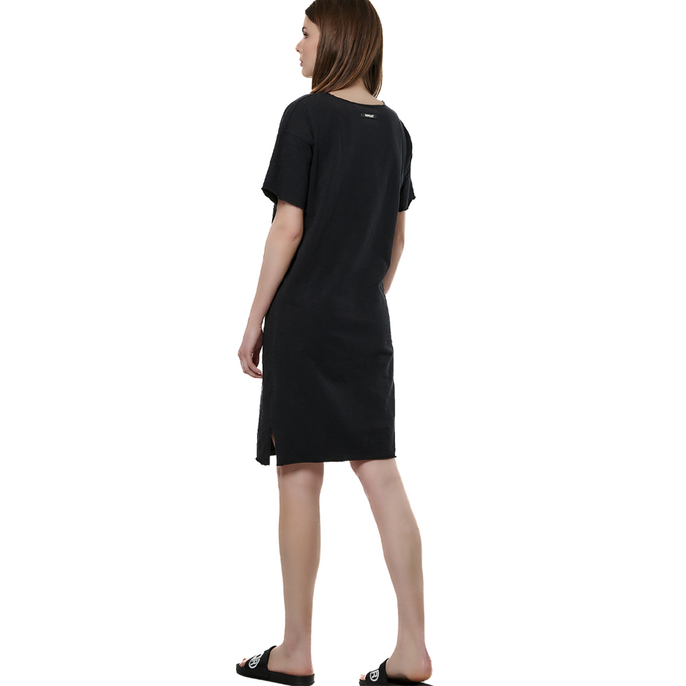 BODY ACTION Slub V-Neck Dress Γυναικείο Φόρεμα  - 2