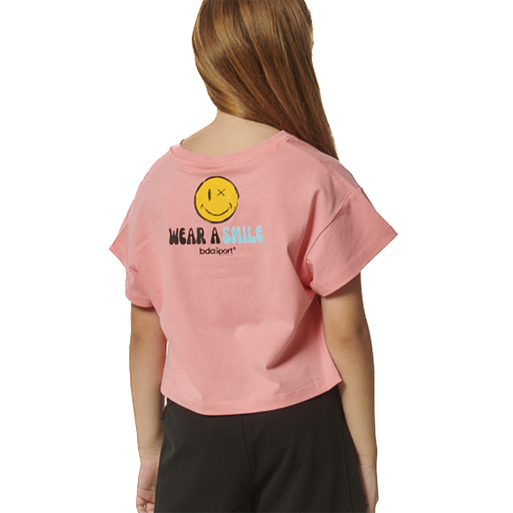 BODY ACTION Girls Graphic Crop Top Παιδικό Cropped T-Shirt - 2