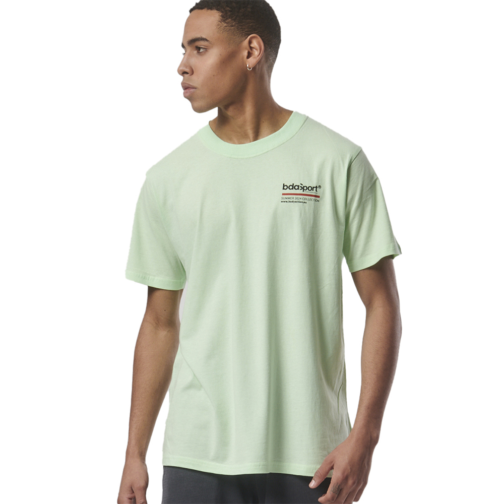 BODY ACTION Men's Lifestyle Graphic Tee Ανδρικό T-Shirt - Πράσινο
