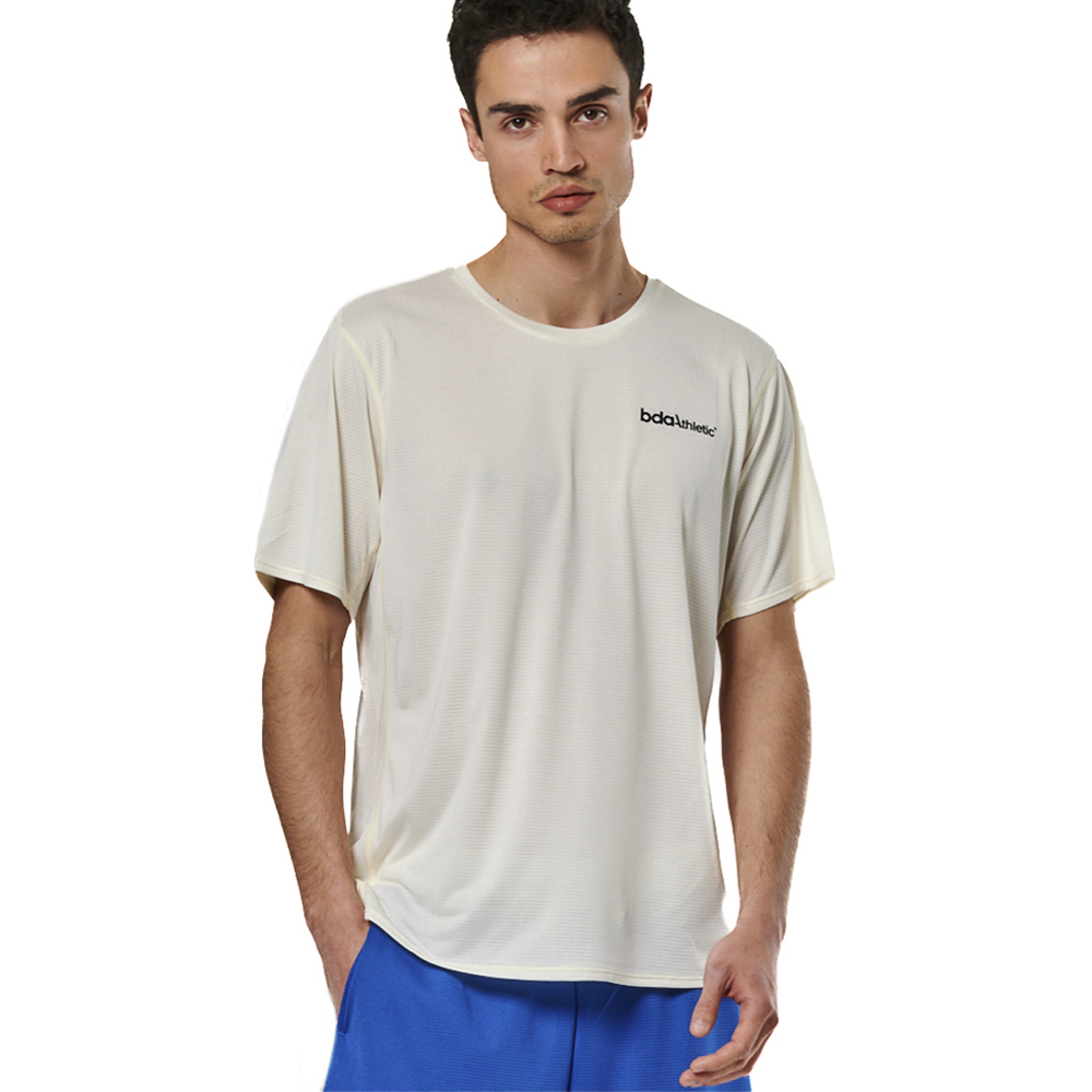 BODY ACTION Training T-Shirt Ανδρική Αθλητική Μπλούζα  - Κρεμ