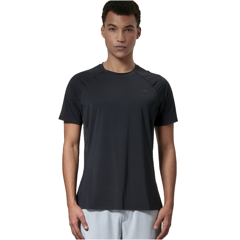 BODY ACTION Men's Lightweight Short-Sleeve Yoga T-Shirt Ανδρικό Αθλητικό T-Shirt - Μαύρο