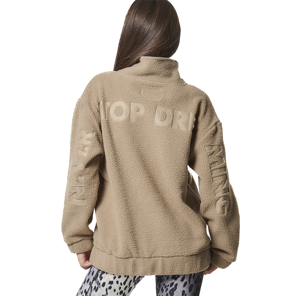 BODY ACTION Women's Oversized Sherpa-Fleece Γυναικείο Φούτερ - 2