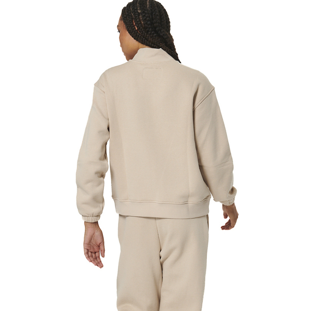 BODY ACTION Women's Half Zip Sweatshirt Γυναικείο Φούτερ - 2