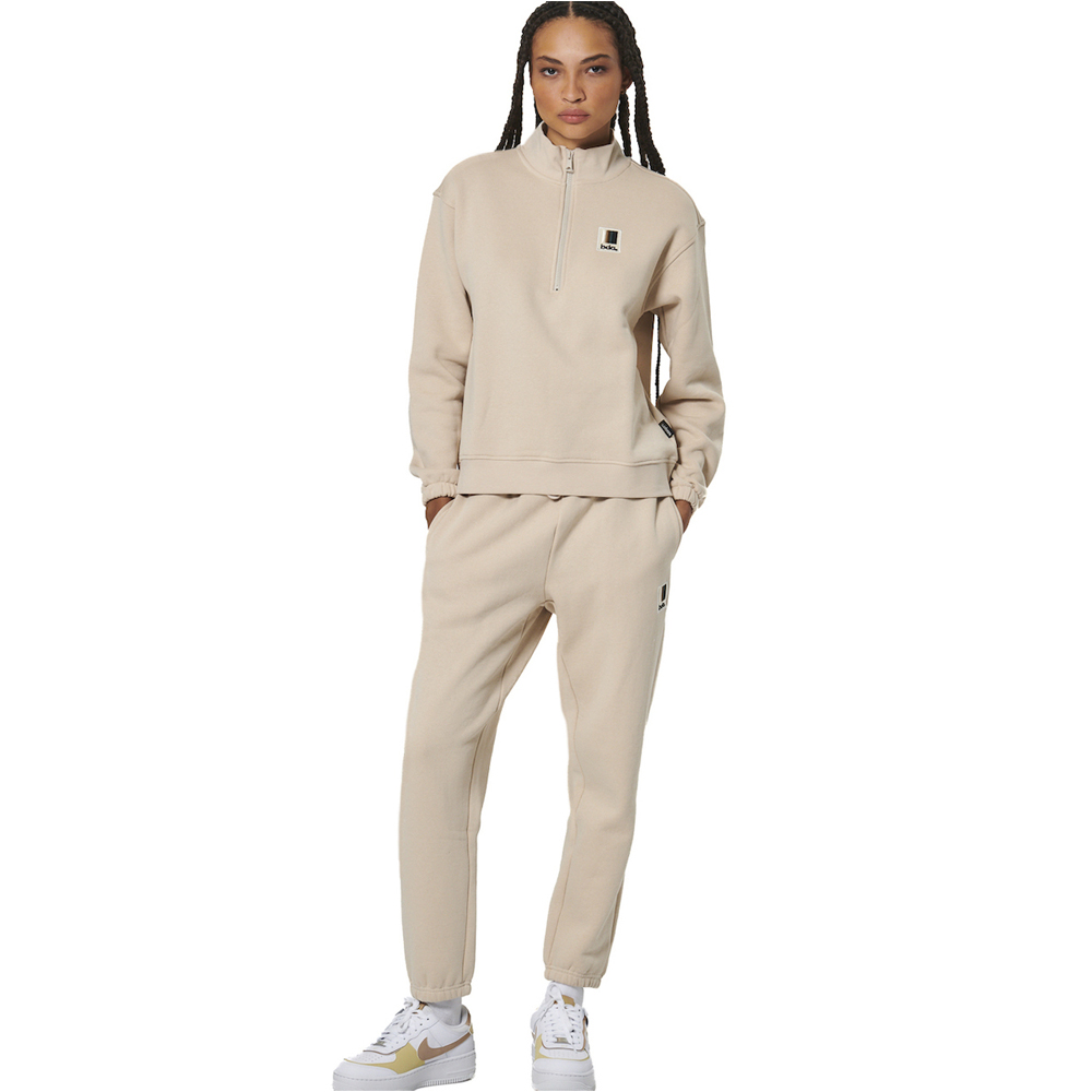 BODY ACTION Women's Half Zip Sweatshirt Γυναικείο Φούτερ - 3
