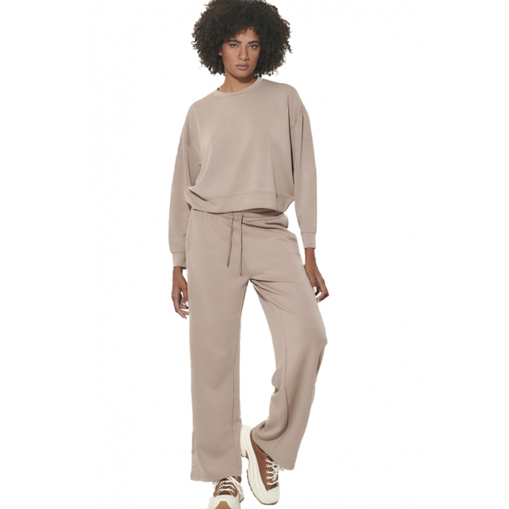 BODY ACTION Women's Modal Crop Sweatshirt Γυναικείο Φούτερ - 3