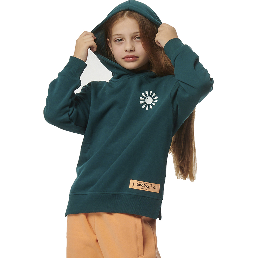 BODY ACTION Girls Sportswear Hoodie Παιδικό Φούτερ με κουκούλα - Πράσινο