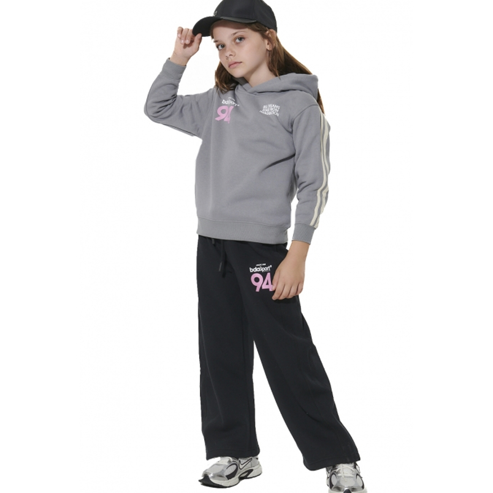 BODY ACTION Girl's Fleece Hooded Sweatshirt Παιδικό Φούτερ με κουκούλα - 3