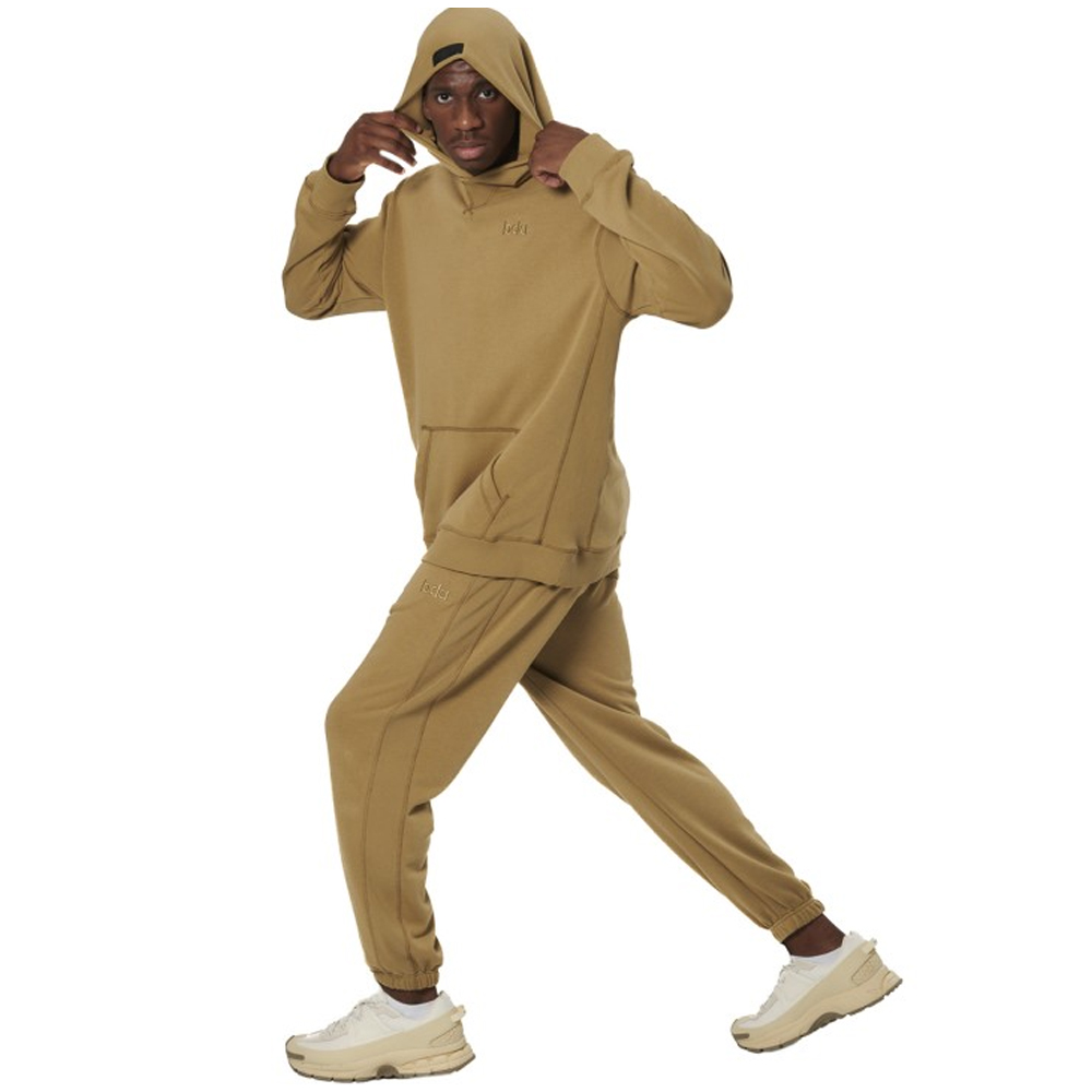 BODY ACTION Men's French Terry Hoodie Ανδρικό Φούτερ με κουκούλα - 3