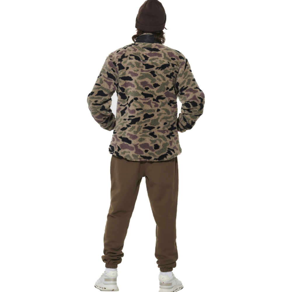 BODY ACTION Men's Half - Zip Printed Sherpa Ανδρικό Φούτερ - 2
