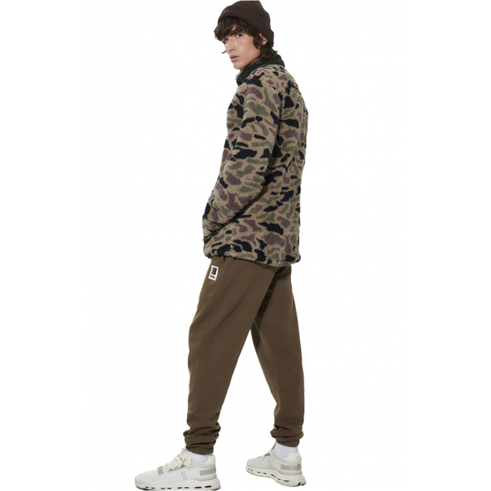 BODY ACTION Men's Half - Zip Printed Sherpa Ανδρικό Φούτερ - 3