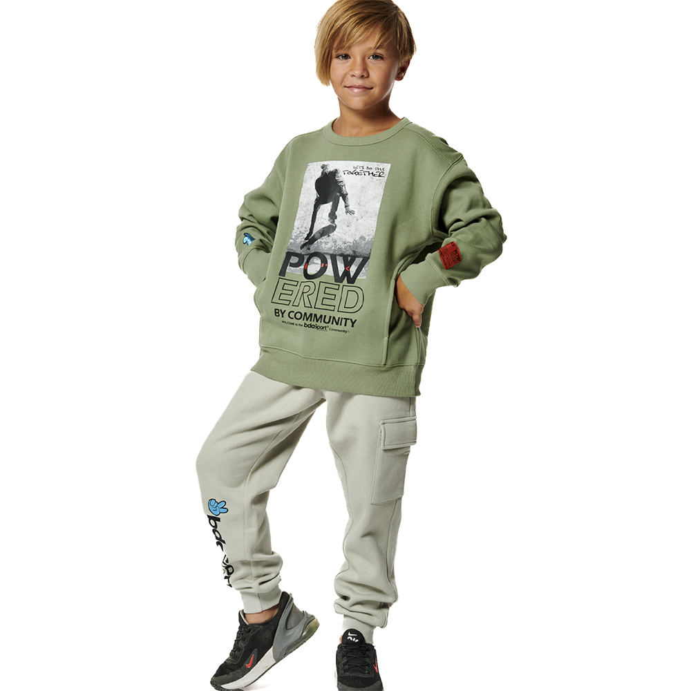 BODY ACTION Kid's Round Neck Sweatshirt Παιδικό Φούτερ - 3