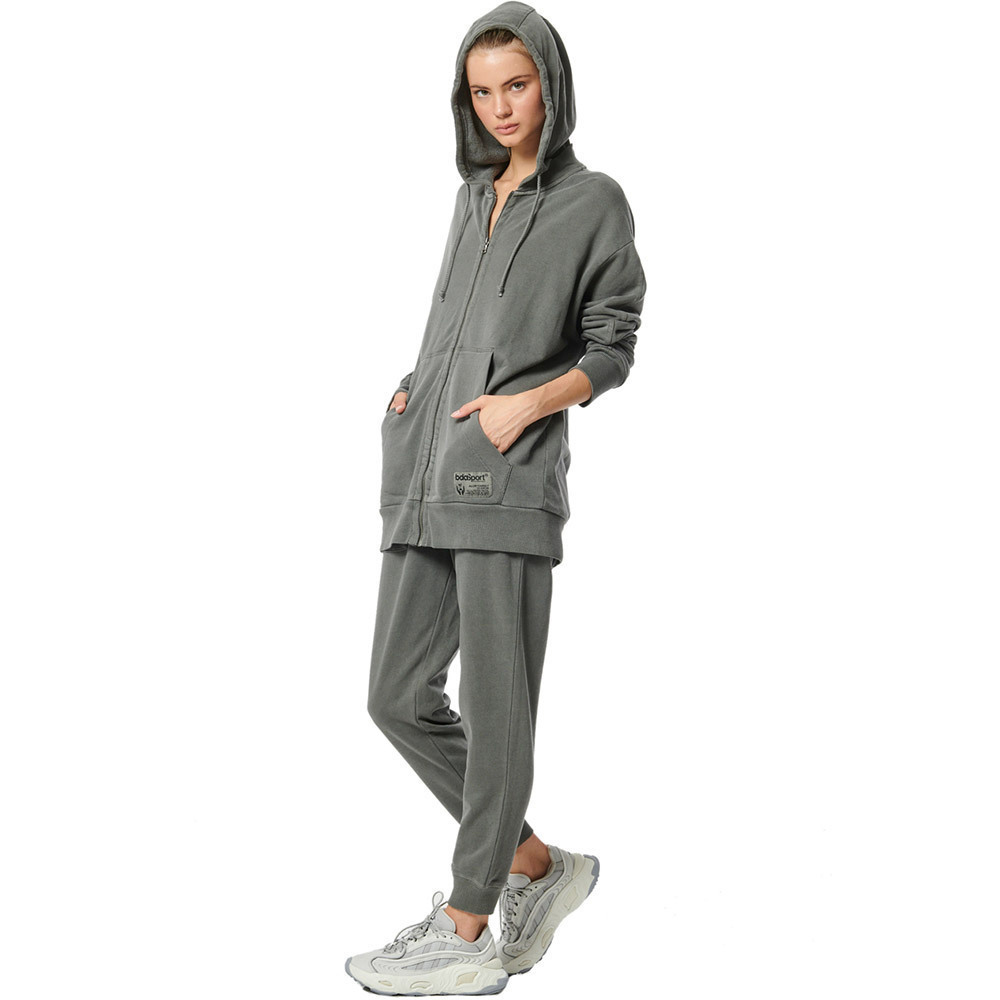 BODY ACTION Women's Over-Dyed Full Zip Hoodie Γυναικεία Ζακέτα - 5