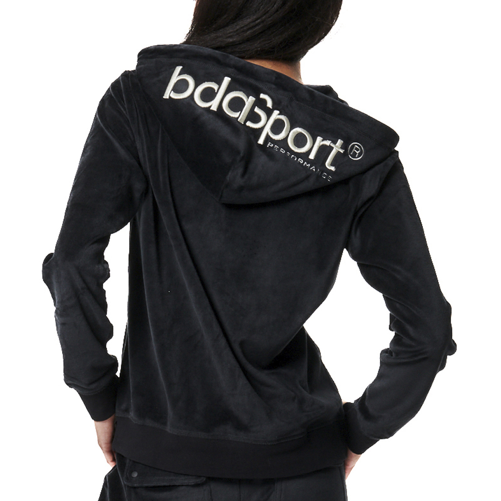 BODY ACTION Women's Velour Hoodie Jacket Γυναικεία Ζακέτα - 2