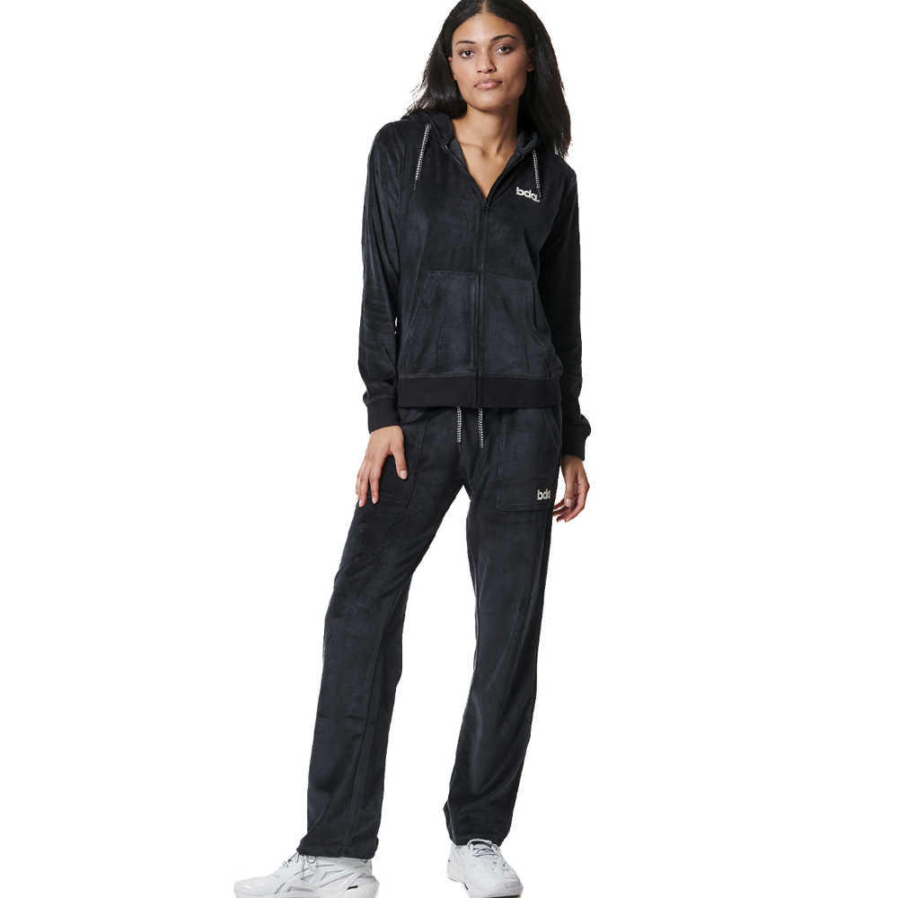 BODY ACTION Women's Velour Hoodie Jacket Γυναικεία Ζακέτα - 3