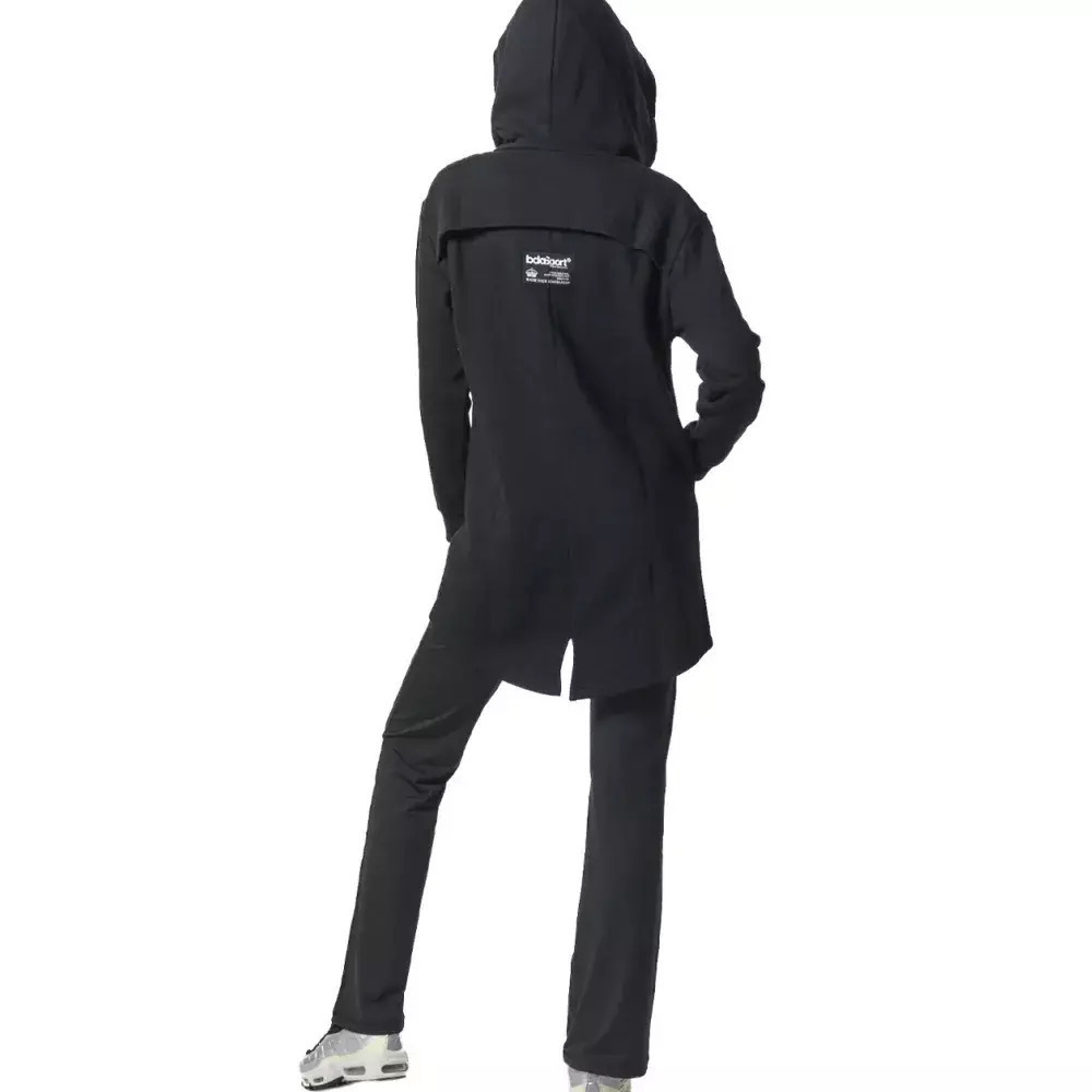 BODY ACTION Women's Long Fishtail Hooded Jacket  Γυναικεία Ζακέτα Με Κουκούλα  - 2