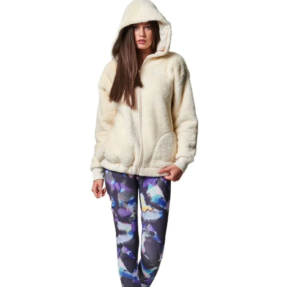 BODY ACTION Oversized Full-Zip Sherpa Hoodie Γυναικεία Ζακέτα Με Κουκούλα - 1