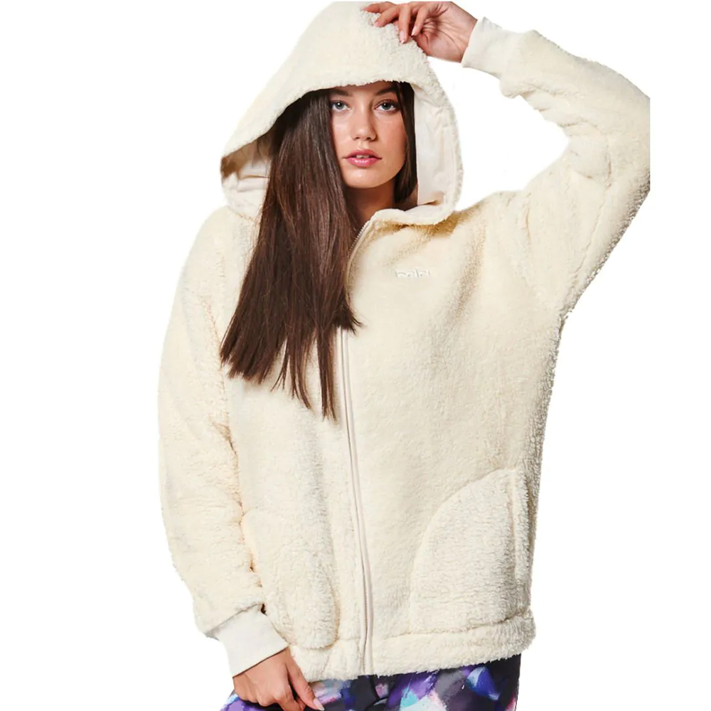 BODY ACTION Oversized Full-Zip Sherpa Hoodie Γυναικεία Ζακέτα Με Κουκούλα - 3