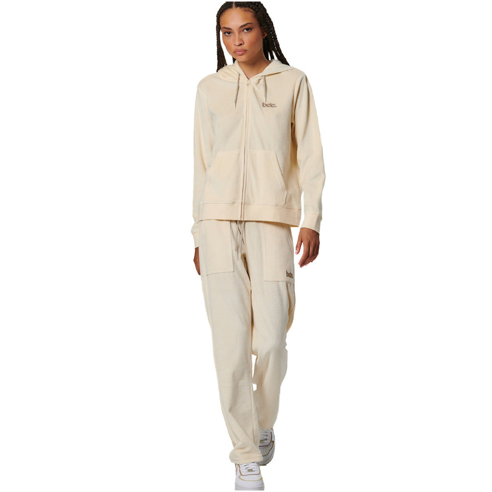 BODY ACTION Women's Velour Hoodie Jacket Γυναικεία Ζακέτα - 3
