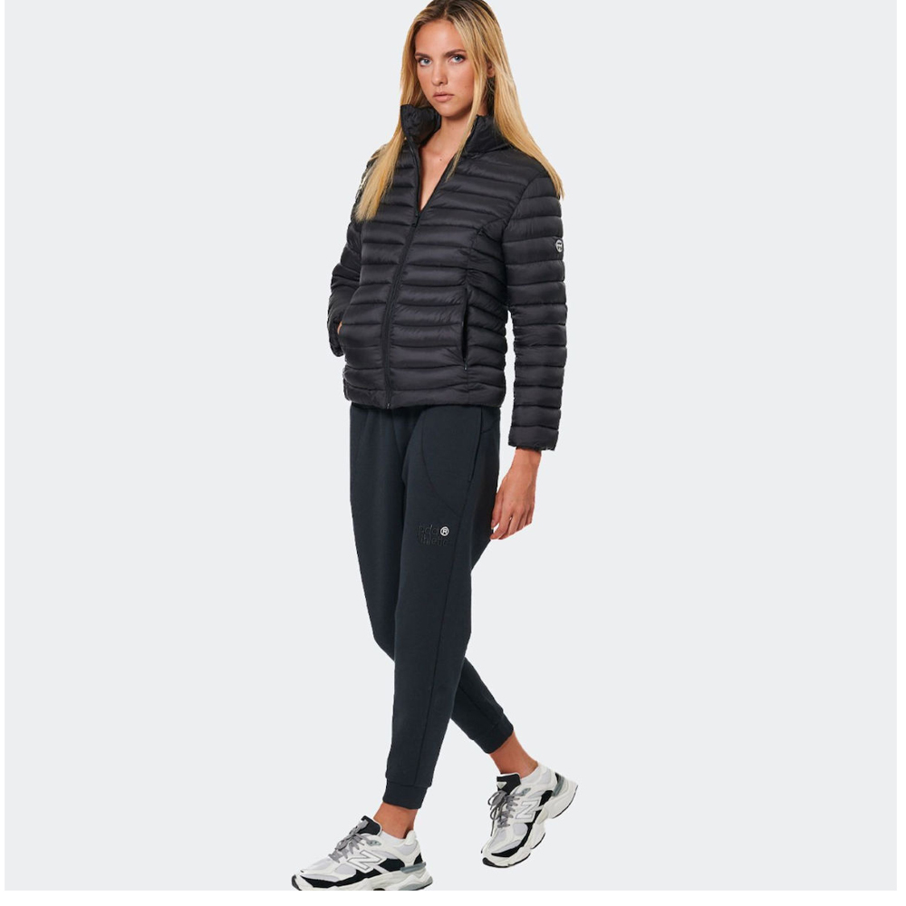 BODY ACTION Women's Quilted Jacket With Collar Γυναικείο Καπιτονέ Μπουφάν - 3