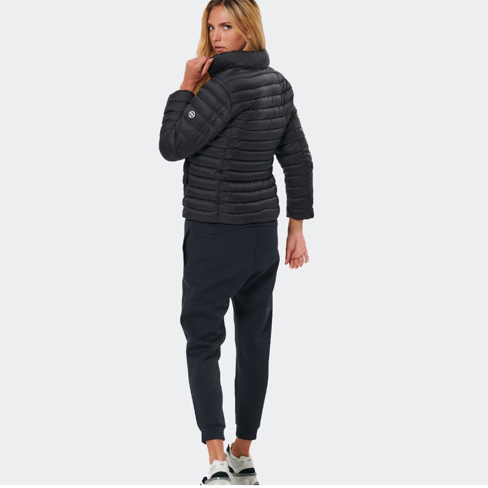 BODY ACTION Women's Quilted Jacket With Collar Γυναικείο Καπιτονέ Μπουφάν - 4