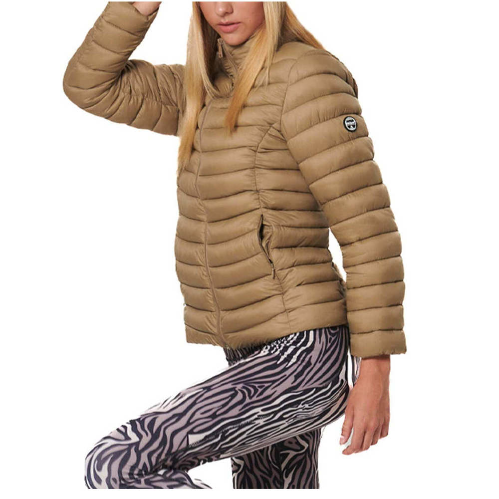 BODY ACTION Women's Quilted Jacket With Collar Γυναικείο Καπιτονέ Μπουφάν - 3