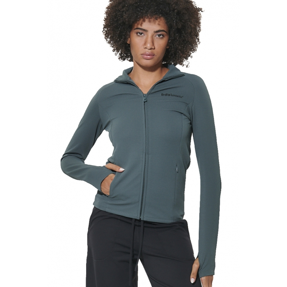 BODY ACTION Women's Performance Jacket Γυναικεία Αθλητική Ζακέτα - Πράσινο