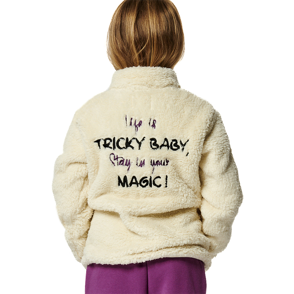 BODY ACTION Girl's Fluffy Fleece Jacket Παιδική Ζακέτα - 2