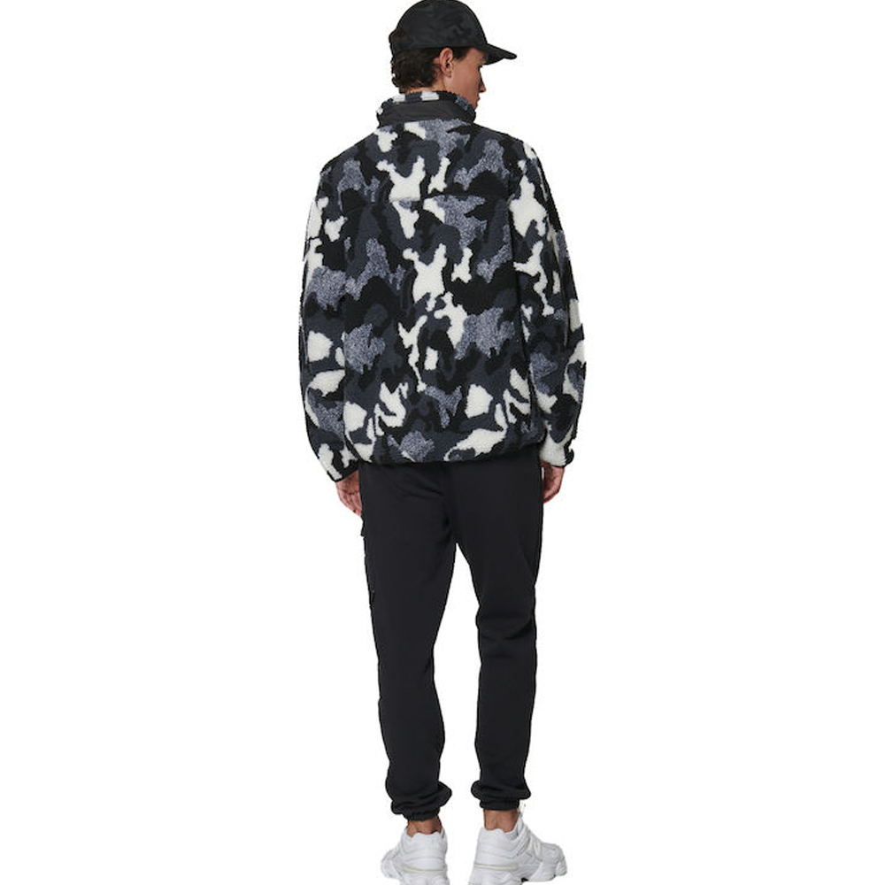 BODY ACTION Men's Printed Sherpa-Fleece Ανδρική Ζακέτα - 2